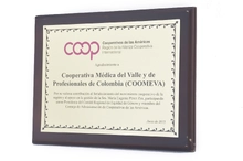 Placa de la Cooperativa de las Am&eacute;ricas 2015