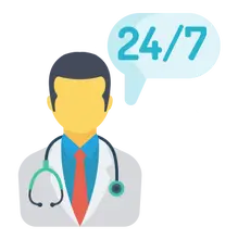 Asistencia m&eacute;dica 24/7 por accidente o enfermedad